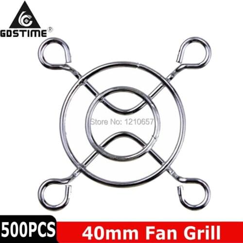 500 PCS Gdstime 40mm Metal Steel 4cm Fan Protector Finger Guard Silvery Grill Net