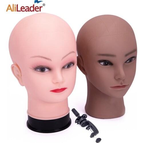 Alileader Cheap Mannequin Head For DIY Wigs Soft Bald Model Head For Hat Display Wig Display Quality Wig Head