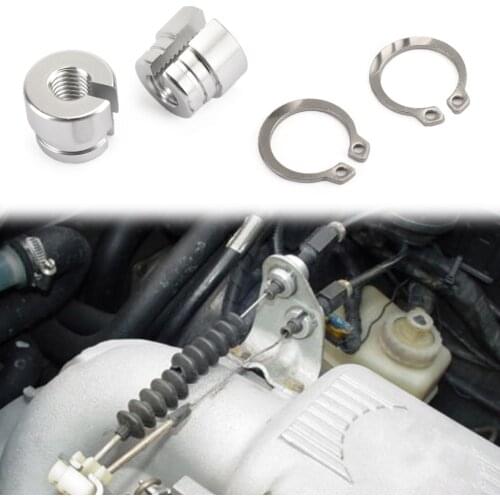 Billet Aluminum Throttle Bushings Compatible With BMW E30 E34 E28 E39 E36 M20 M30 M50 S14 M60 (Silver)