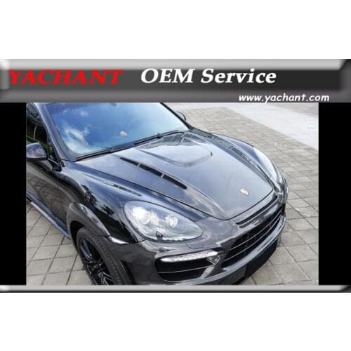 Car-Styling Auto Accessories Carbon Fiber Car Front Hood Bonnet Fit For 2011-2014 Cayenne 958 HM Style Hood Bonnet
