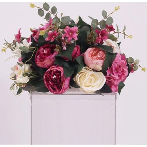 Peony Flower Bouquet PU Fake Artificial Flowers Vivid Peonys Real Touch Wedding Flower For Decoration Mariage Flores ZJH001