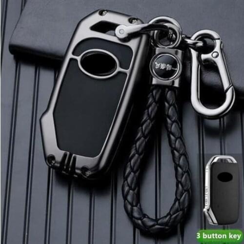 Zinc Alloy Car Key Case Cover Holder For KIA KX3 Optima Forte Cerateo K3S Sportage Ceed Fob Key Protective Shell 2018 2019