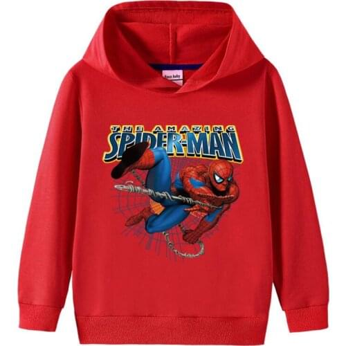 Autumn Spiderman boys brand clothes children Hoodies Sweatshirts Girls cotton print kids sweatshirts