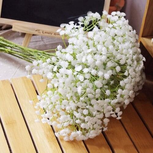 Balcony Artificial Flowers Plastic Gypsophila DIY Wedding Home Decoration Floral Arrangement Garden Indoor Flower Decoration