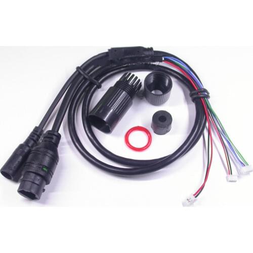 LAN cable for CCTV IP camera board module (RJ45 / DC) standard type without 4/5/7/8 wires , 1x status LED