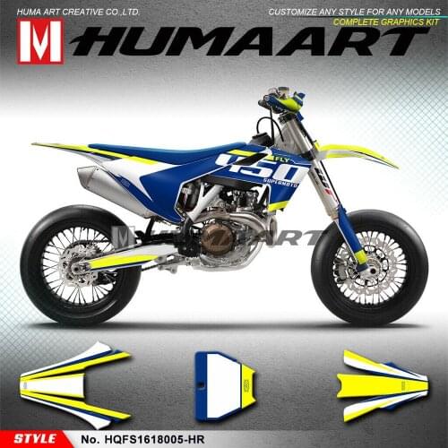 HUMAART Motorcycle Graphics Custom Wrap Sticker Kit for Husqvarna FS450 TE FE 150 250 300 350 450 501 TC FC 2016 2017 2018 2019