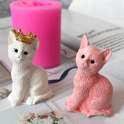 Lovley Small Cat Candle Mold Soap Mold Chocolate Mold 3D Decorative Soap Molds Cake Decorating Soap Molds Cake Decorating Tools