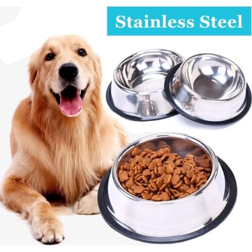 Pet Dog Bowl Stainless Steel Dog Food Bowls Big Puppy Dog Feeder Feeding Food Water For Pet Dogs Dish Bowl Pets Prouducts
