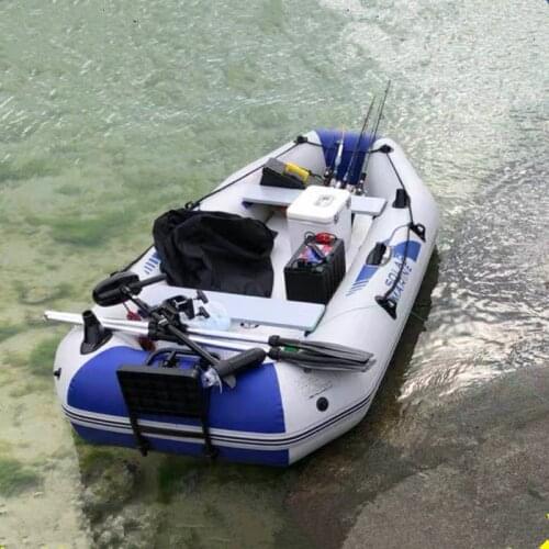 Solar Marine 2.6 M 3 Person PVC Inflatable Boat Fishing Kayak Canoe Dinghy Air Mat Floor with Accessories Water Sports