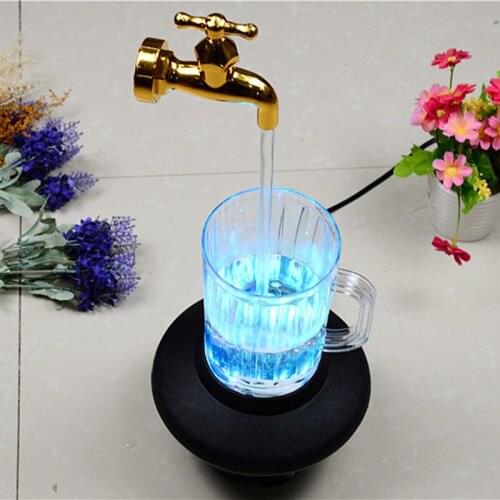 Invisible Flowing Spout Watering Can Fountain Floating Color Changing Faucet for Home Garden Yard Decoration TS1