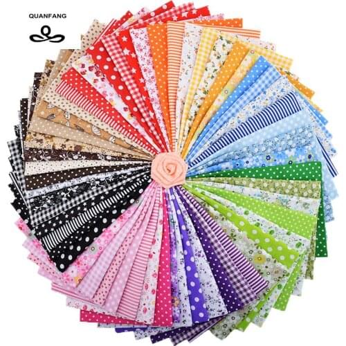 New Thin Plain Cotton Fabric Patchwork For DIY Quilting Sewing Fat Quarters Bundle Tissue Telas Tilda Needlework 56pcs,50*50cm
