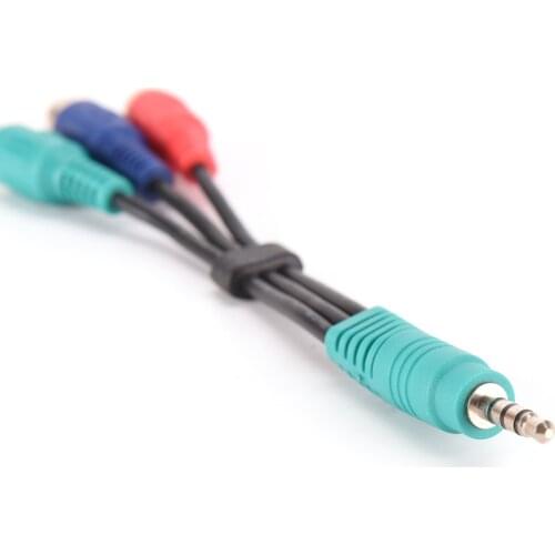 High Speed 3.5 mm Male Jack To 3 RCA Female Plug Adapter Audio Converter Video AV Cable Wire Cord 3.5mm to RCA Wholesale