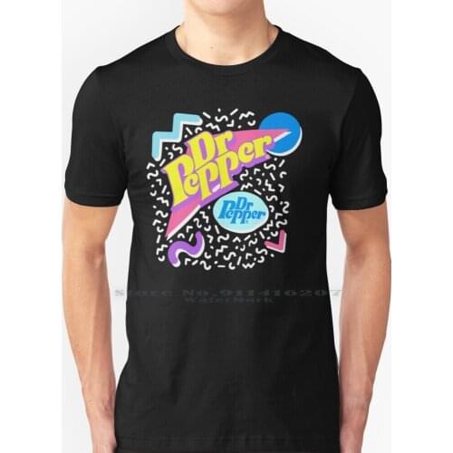 Dr Pepper - Original 80s Ad T Shirt 100% Pure Cotton Dr Pepper Memphis Design 70s 80s 1980s Retro Vintage Ad Synthwave