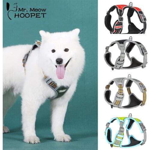 Hoopet Dog Harness Harness for Big Dogs Adjustable Nylon Soft Breathable French Bulldog Harness