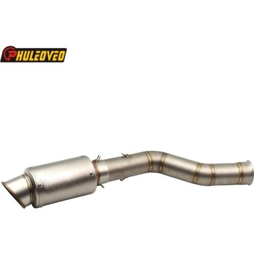 For Yamaha YZF-R1 2009-2014 Motorcycle Exhaust Muffler System Link Pipe Carbon Fiber Motorbike Exhaust Escape Damper for YZF-R1