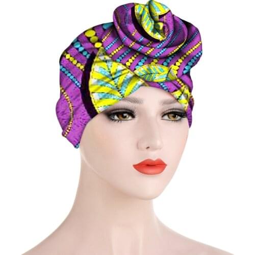 Pre-tied African Print Scarf African headwraps African Womens hair accessories Scarf Wrapped Turban hat Ladies Hair Accessories