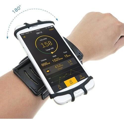 Universal Sports Armband Case for iPhone X 8 7 Rotatable Elastic Wrist Running Arm Band With Key Holder for 4-6 inch Phone