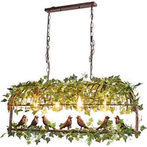 Vintage Bird Pendant Light Iron American LOFT Bar Cafe Personality E27 Decor Hanging Aisle Nordic Lamp birdcage lamp MJ1109