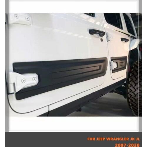 Good Quality Car Side ABS Door Molding Body Strip Streamer Protector Cover Kit Trim Fit For Jeep Wrangler JK JL 2007-2020