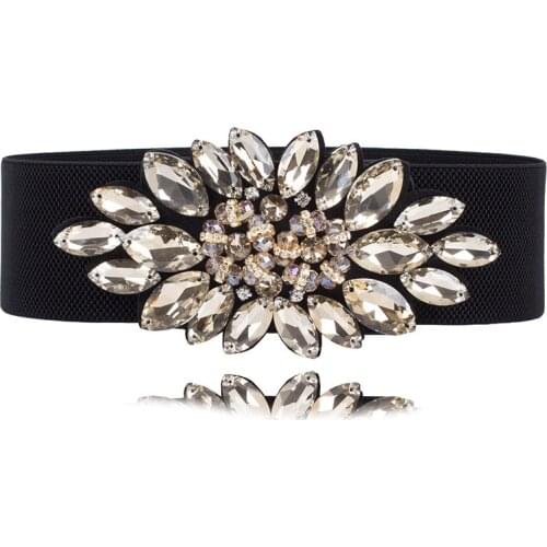 Free shipping new fashion punk elastic waist belt width women crocodile pattern leather wide strap buckle s SW249