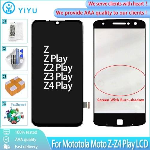 OEM Quality For Motorola Moto Z Z2 Z3 Play LCD Display With Touch Screen Digitizer Assembly Replacement Parts With Burn-shadow