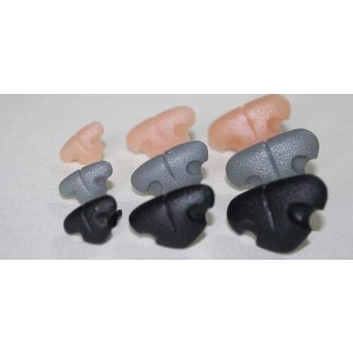 100pcs 18x12mm 16x26mm 20x30mm high quatity gray color plastic safety animal toy noses with washer for diy doll
