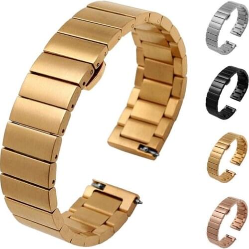 16/18/20/22/24mm Metal Watch Band Solid Stainless Steel Watch Bracelet Straps Men Women WristBand Samsung Galaxy 46mm/ 42mm