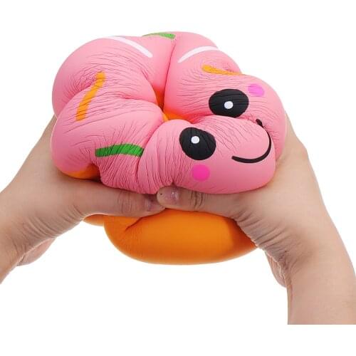 25cm Big Squishy Jumbo Squishy Cute Kawaii Soft Large Donut Squeeze Squishi Slow Rising Toy for Children Relieves Stress Anxiety