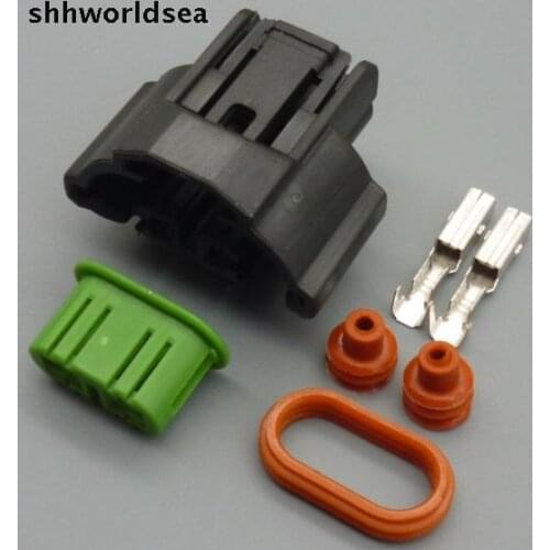 Shhworldsea 2 Pin Auto car waterproof connector plug Car lamp holder for H11 H9 ,M6 fog lamps Socket for Toyota,Mazda,Honda etc