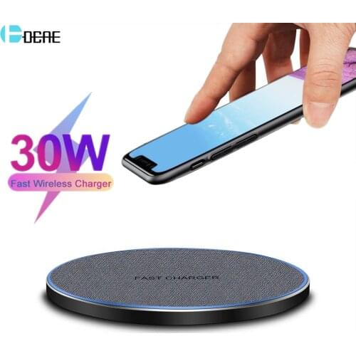 DCAE 30W/20W Fast Wireless Charger For iPhone 12 11 XS XR X 8 Airpods Pro Qi Quick Charge Pad for Samsung S21 S20 S10 Note 21 20