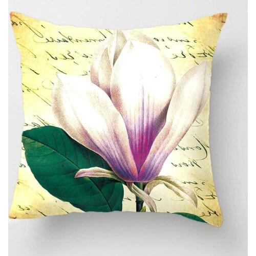 Magnolia Flower Vintage Botanical Throw Pillow Case Decorative Cushion Cover Pillowcase Customize Gift By LVSURE For Sofa Seat