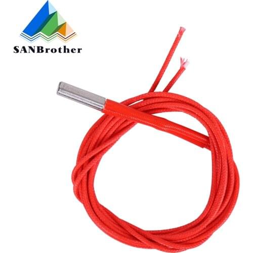 3D Printers Cartridge Heater 12V/24V 40W 6*20mm 1m For MK Mendel Reprap Extruder Parts 12V 24V 40W Heat Part