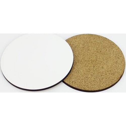 DIY Sublimation blank Coaster Wooden insulated cork cup mat MDF Advertising Gift promotion Semi-finished insulated cup mats SN