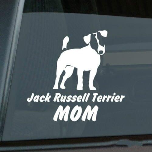 Jack Russell Terrier Mom Sticker Die Cut Vinyl - jrt parson window decal Size(inch): 6.00 x 5.97
