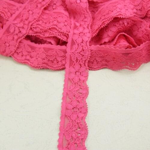 E31 high stretch elastic lace tirm sewing craft /clothes/Apparel accessories gray 205 yards 24mm width watermelon red