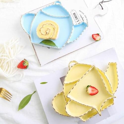 Elegant creative ceramic plate pot plate Cup plate fresh dessert plate dinner plates
