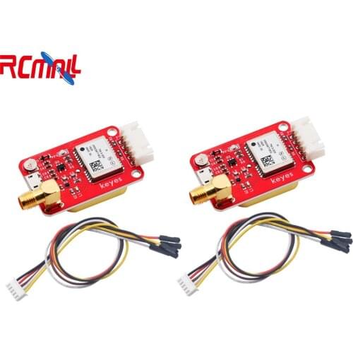 2PCS Keyes 7M GPS Module Satellite Positioning with Ceramic Antenna, built-in FLASH, Serial Communication for Arduino RCmall