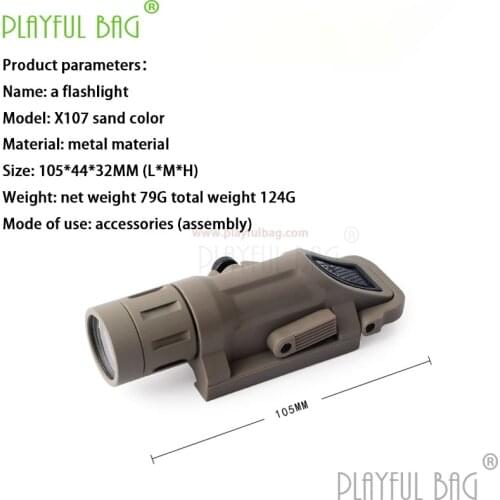 Outdoor activity CS toy water bullet gun modified lower hanging switch version led flashlight strong light long-range Z34