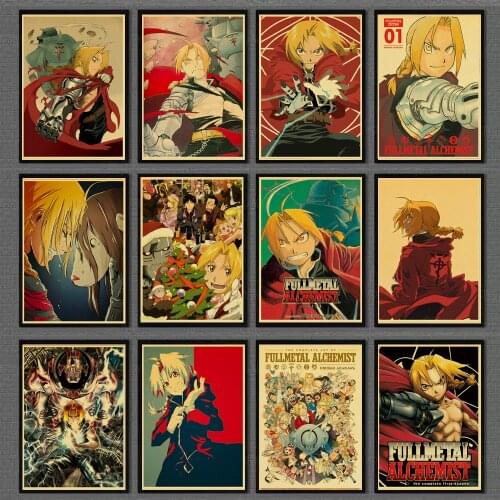 Canvas Painting Japanese Anime Fullmetal Alchemist Wall Art Poster and Print Wall Decor Pictures Home Decoration Kids Room Decor