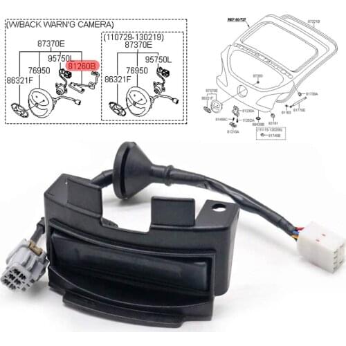 Wooeight Tailgate Opening Switch Button Trunk LID Open Button 812602V010 fit for Hyundai Veloster 2011-2016 Rear Car Accessories