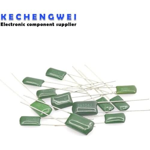 50pcs Polyester Film Capacitor 100V 1nF 1.5nF 2.2nF 100nF 2A471J 2A102J 2A152J 2A222J 2A392J 2A332J 2A472J 2A103J 2A473J 2A104J