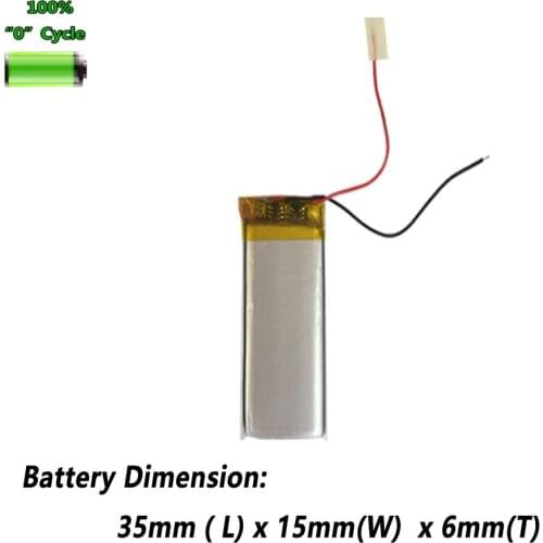 Li-polymer 300mAh 601535 Battery For Bluetooth headset Toys recording / point read pen Camera Toy MP4 Batterie Accumulator AKKU