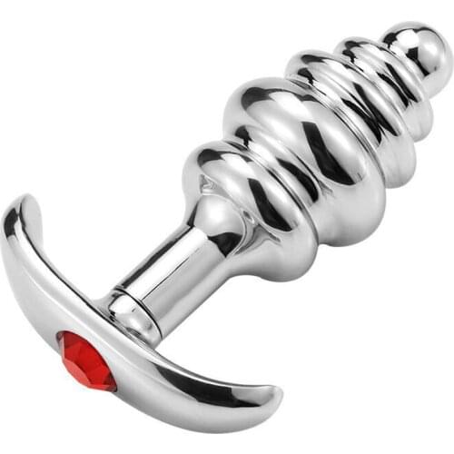 Metal Butt Plug Spiral Anus Stimulator Anal Dilator Dildo Buttplug BDSM Masturbator Adult Sex Toys For Women/Men Ass Anal Plug