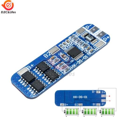 3S 10A 10.8V 11.1V 12.6V Lithium Battery Charger Protection Board Module for 18650 Li-ion Lipo Battery Cells PCB BMS board 3.7V
