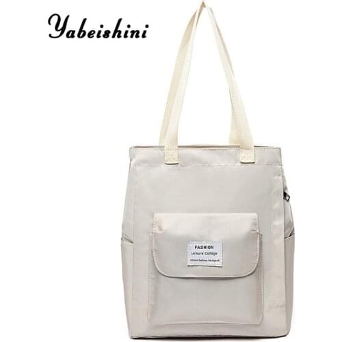 New women canvas tote travel bag sac a main Minimalism eco Shopping Bag designer crossbody bags for women High capacity handbags