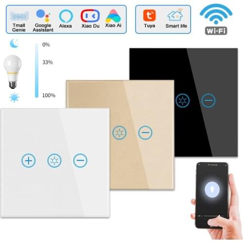 Pssrise Adjustable Light Brightness WiFi Intelligent adjustment Switch Panel Smart Home Tuya Remote Control Alaxa voice