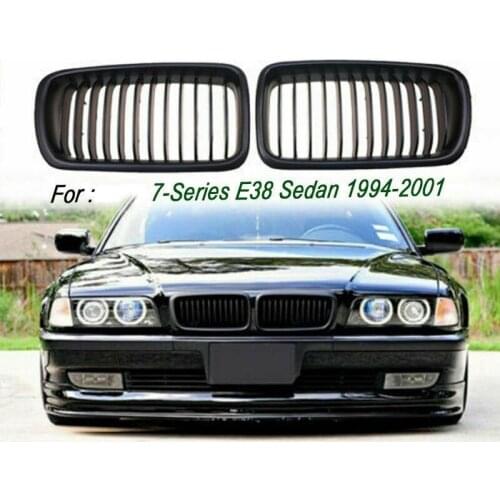 NEW-Front Hood Kidney Grill Grille for BMW E38 7 Series 740I 740IL 750IL (Matte Black)