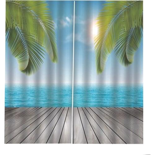 Modern Brief Silk Blackout Curtains Modern Printed Curtains For Children Room Custom Kitchen Door Curtain Drapes