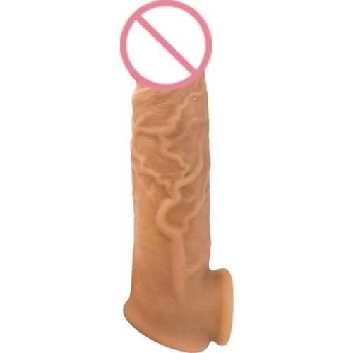 Super Extended Silicone Big Penis Sleeve Dick Extender Cock Penis Ring Cock Ring Extended Ejaculation Toys For Adults Products