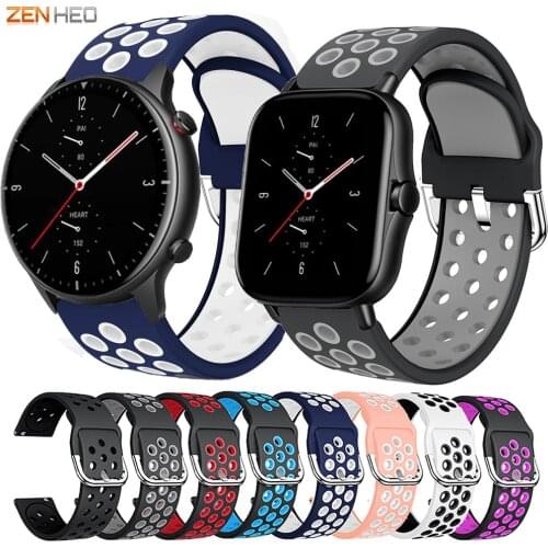 20mm 22mm Silicone Strap for Xiaomi Huami Amazfit GTS 2 2e Replacement Watchband Huami Amazfit GTR 2 2e Smart Watch Band